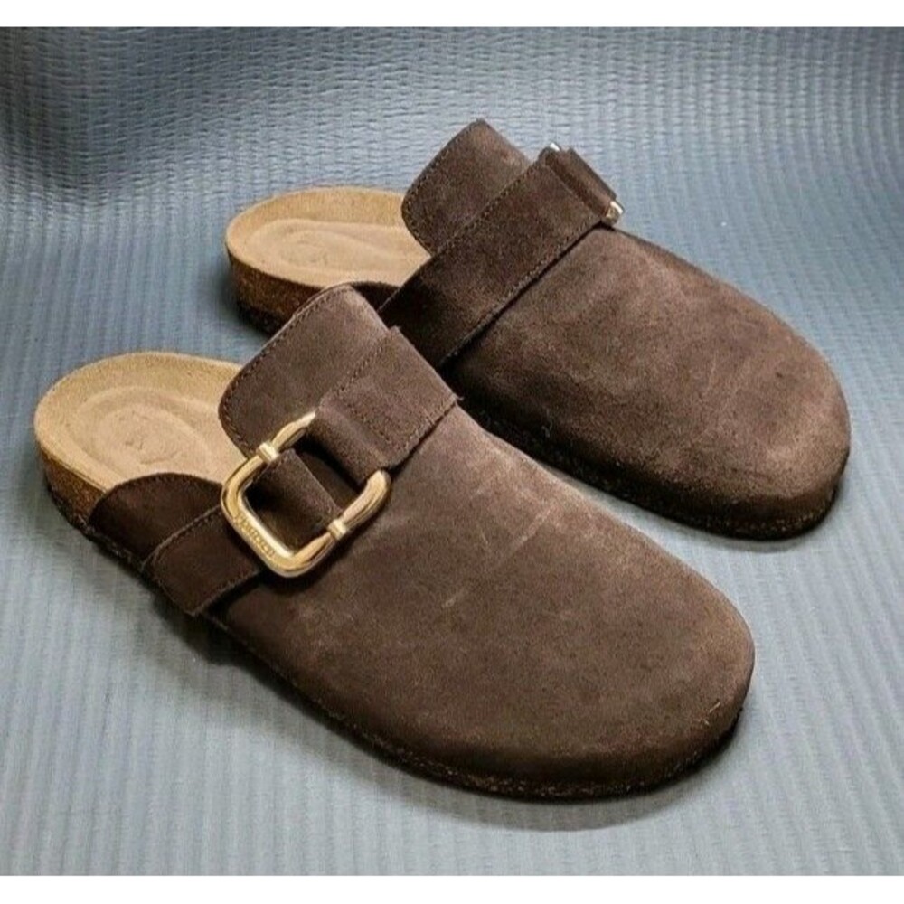 Flattered Cara Slip On Brown Suede Mules Size 39 US 8